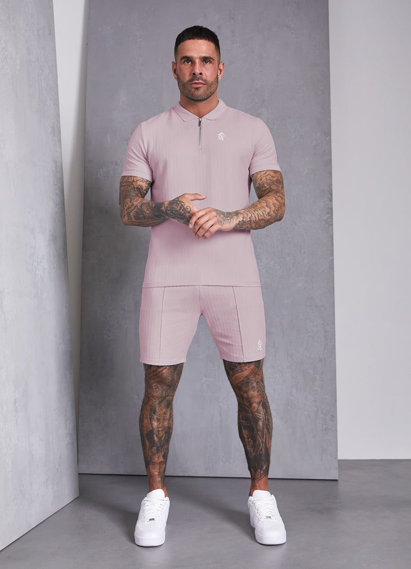 Gym King Riviera Signature Polo - Dusky Pink