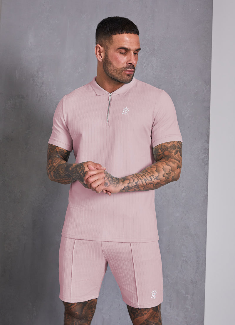 Gym King Riviera Signature Polo - Dusky Pink