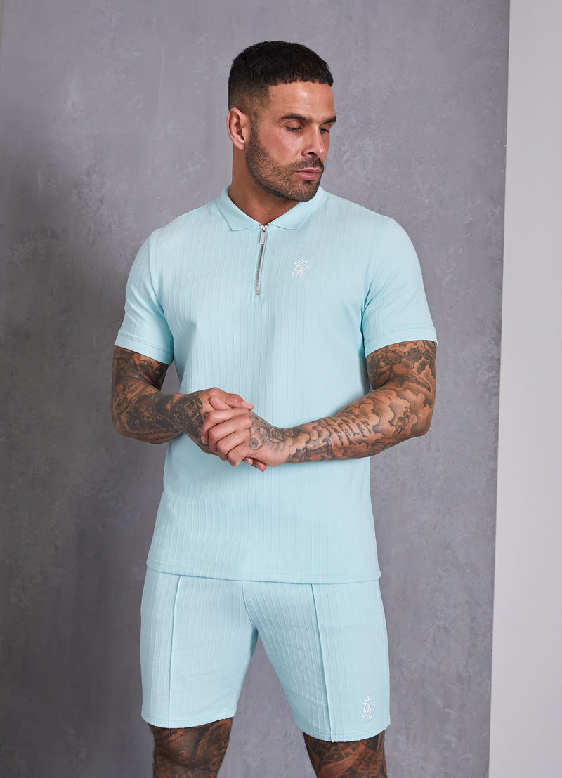 Gym King Riviera Signature Polo - Aqua Sky