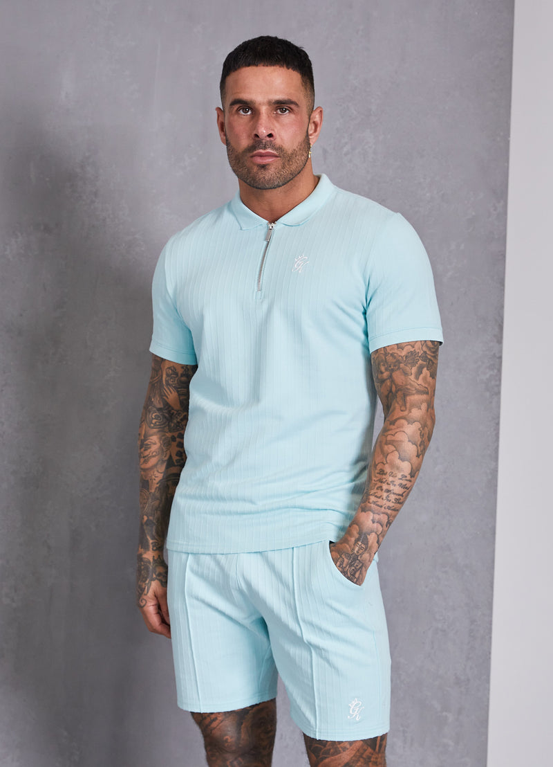 Gym King Riviera Signature Polo - Aqua Sky