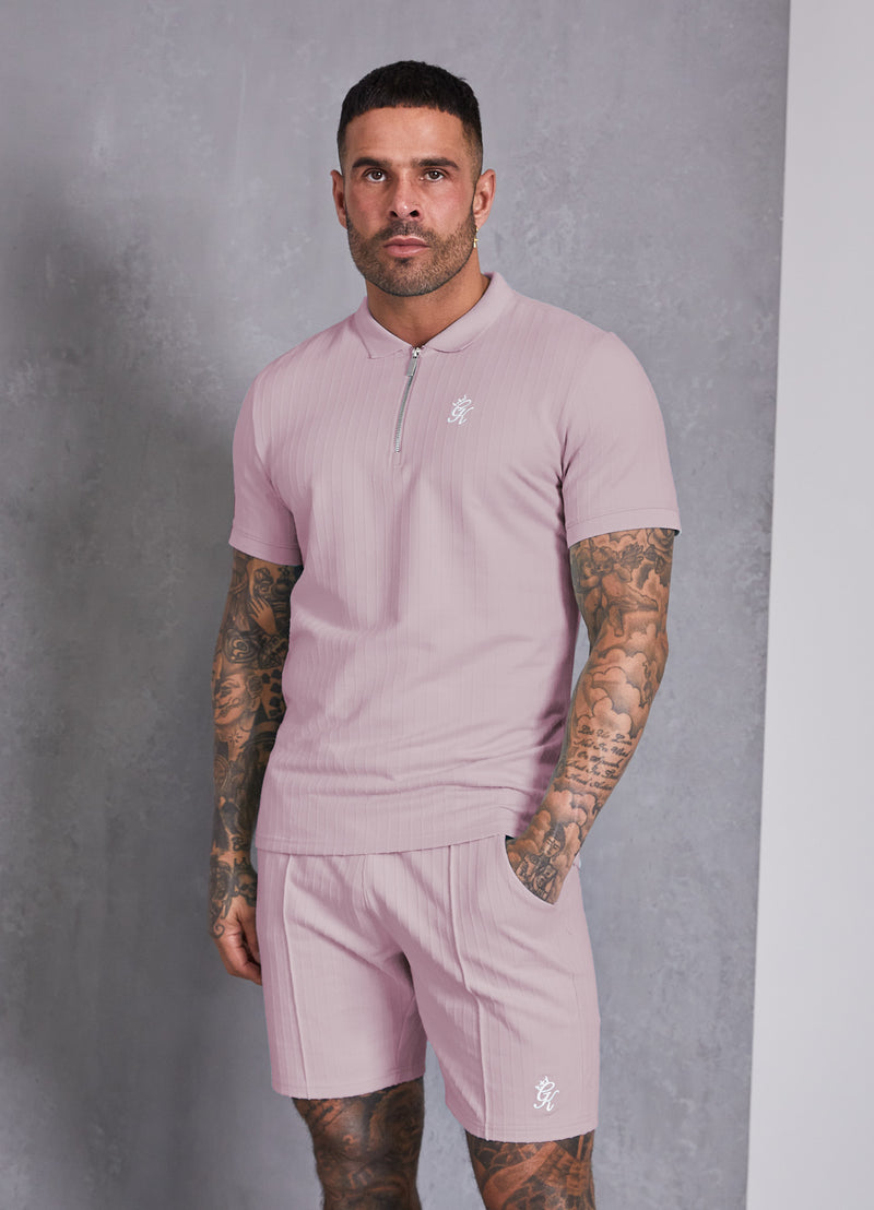 Gym King Riviera Signature Polo - Dusky Pink