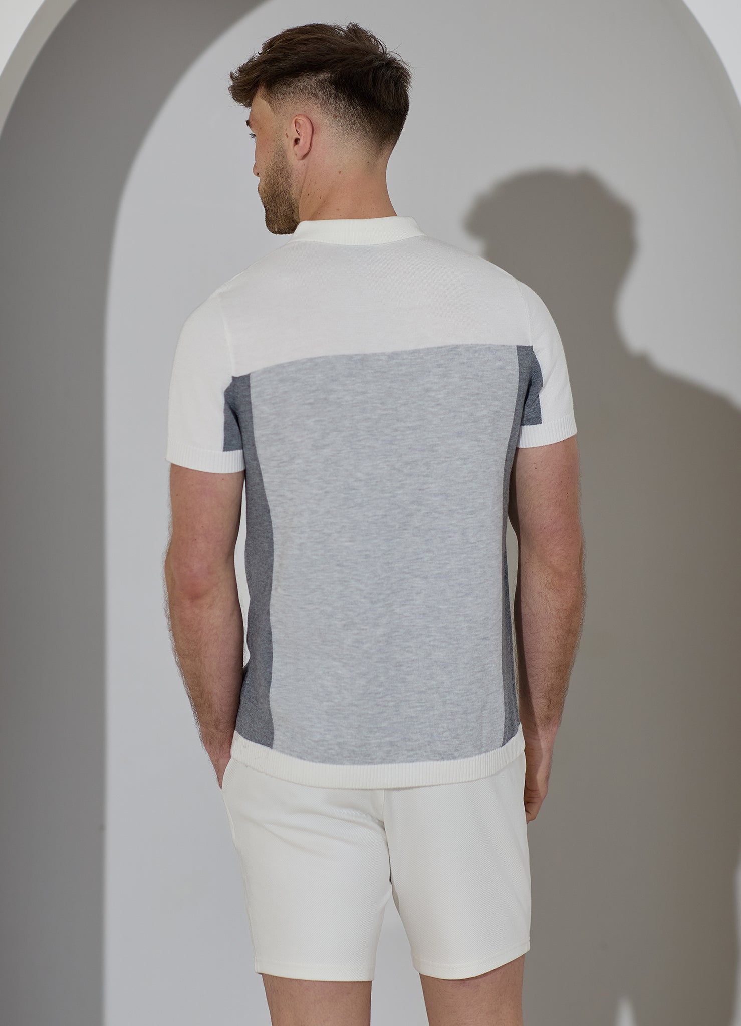 Gym King Signature Colour Block Polo - Grey