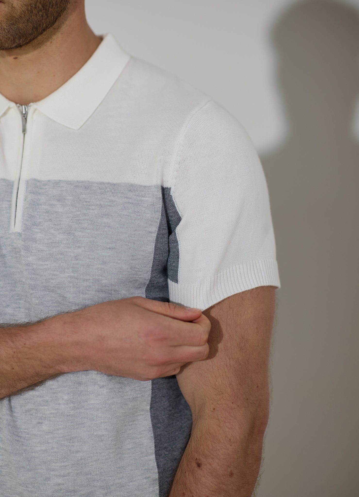 Gym King Signature Colour Block Polo - Grey