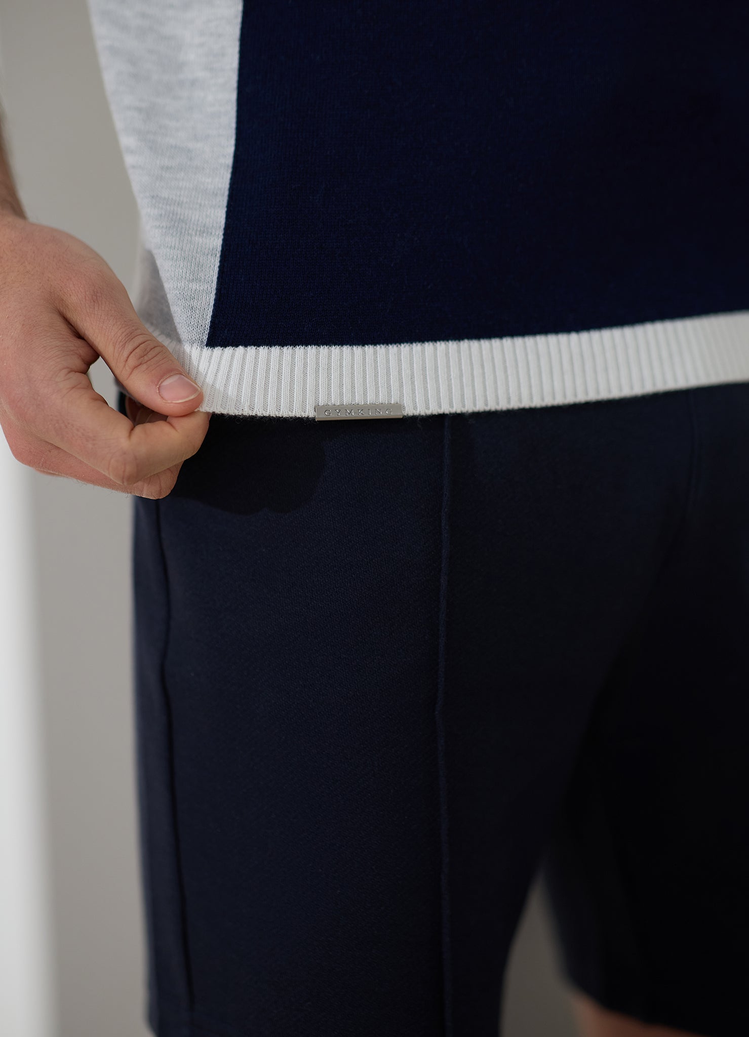 Gym King Signature Colour Block Polo - Navy