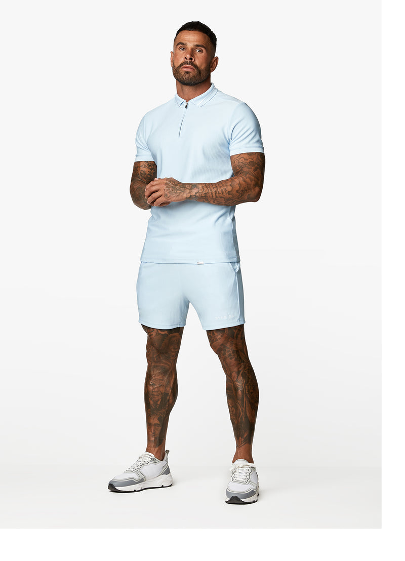 Gym King Signature Embroidered Short - Tranquil Blue