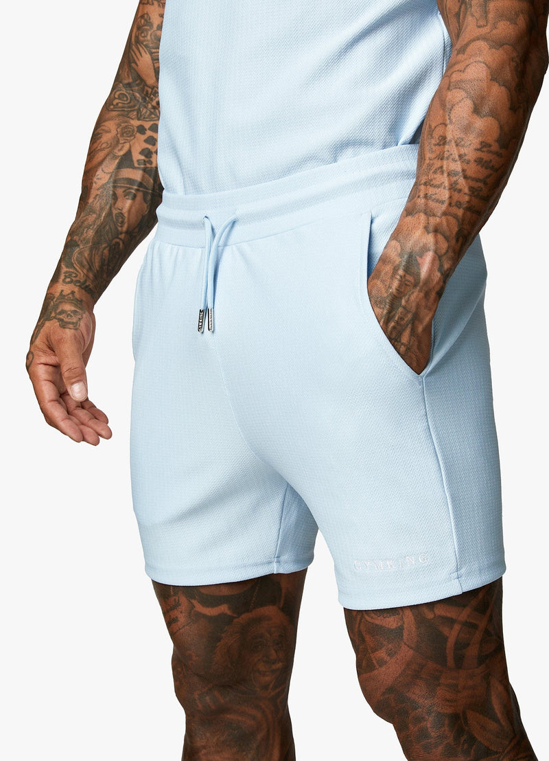 Gym King Signature Embroidered Short - Tranquil Blue