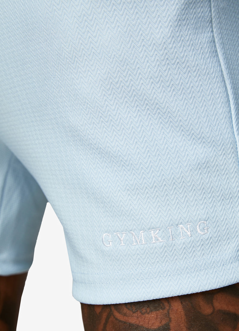 Gym King Signature Embroidered Short - Tranquil Blue