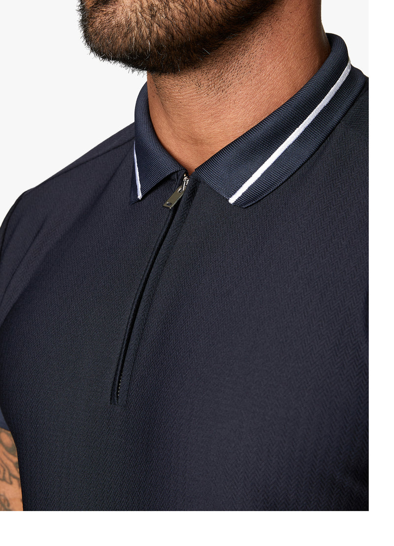 Gym King Signature Embroidered Polo - Navy