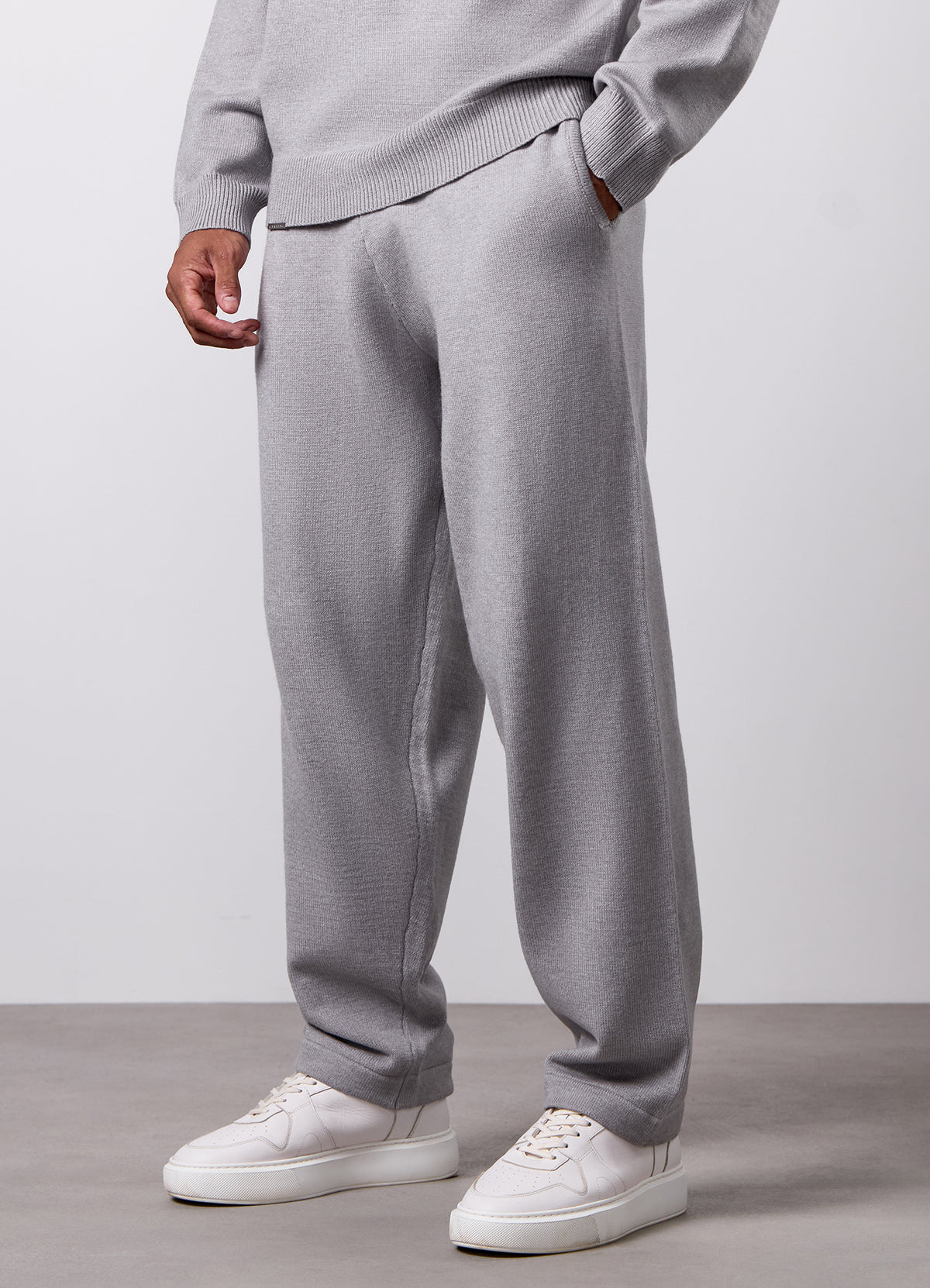Gym King Signature Knit Jogger - Grey Marl