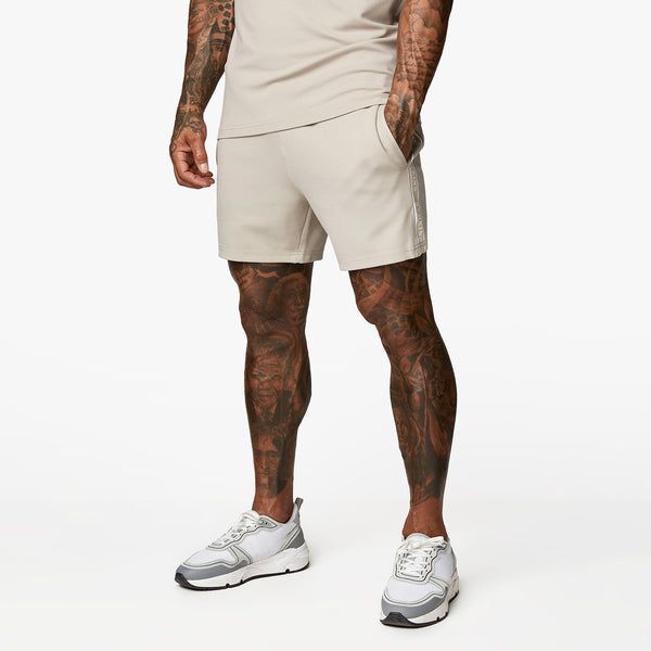 Gym King Signature Taped Short - Sand