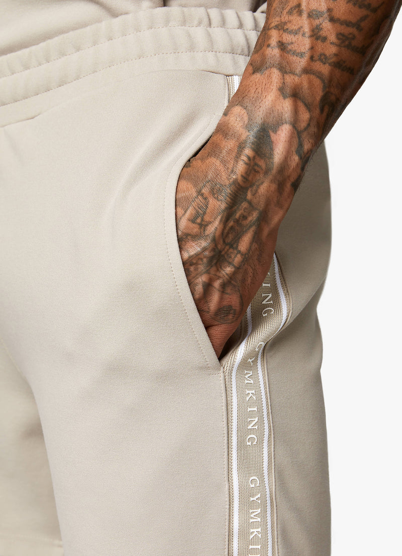 Gym King Signature Taped Short - Sand