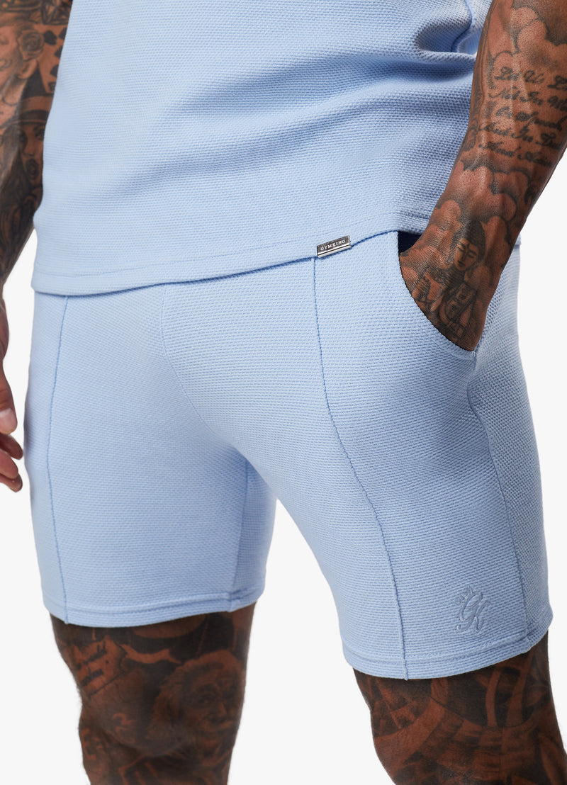 Gym King Signature Texture Short - Cloud Blue