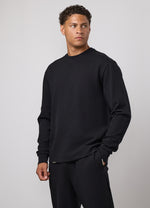 Gym King Signature Waffle Long Sleeve Top - Black thumbnail