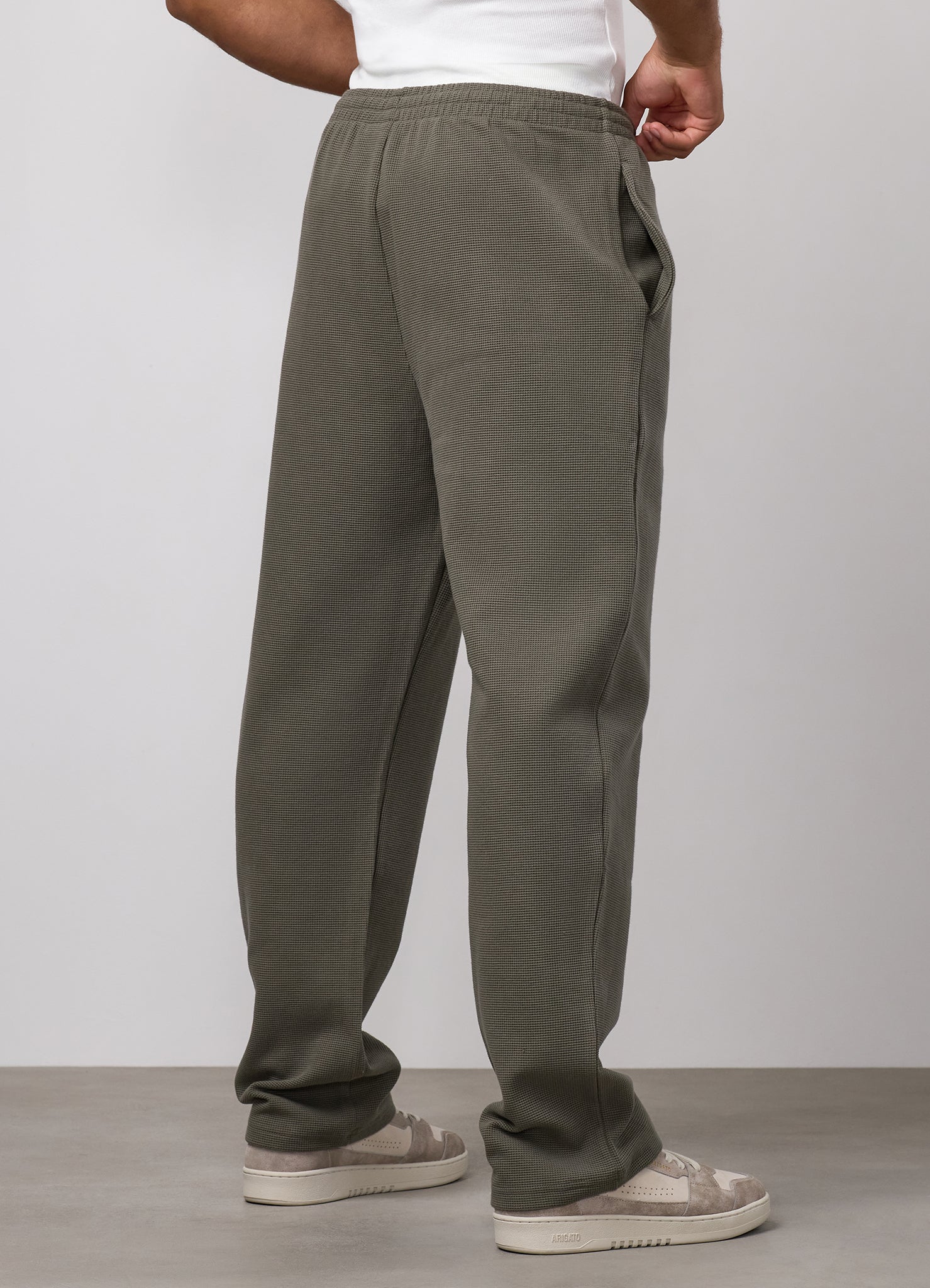 Gym King Signature Waffle Straight Leg Jogger - Olive