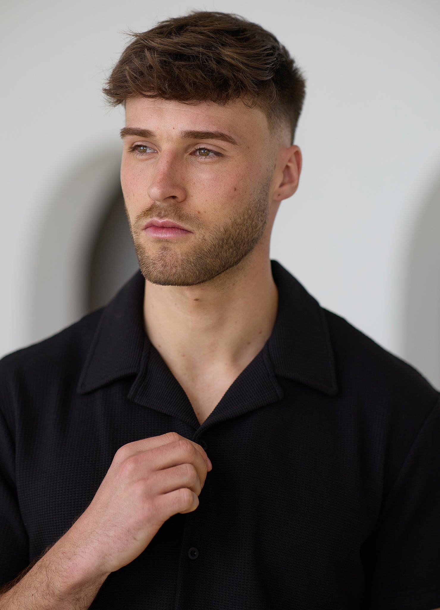 Gym King Signature Waffle Shirt - Black