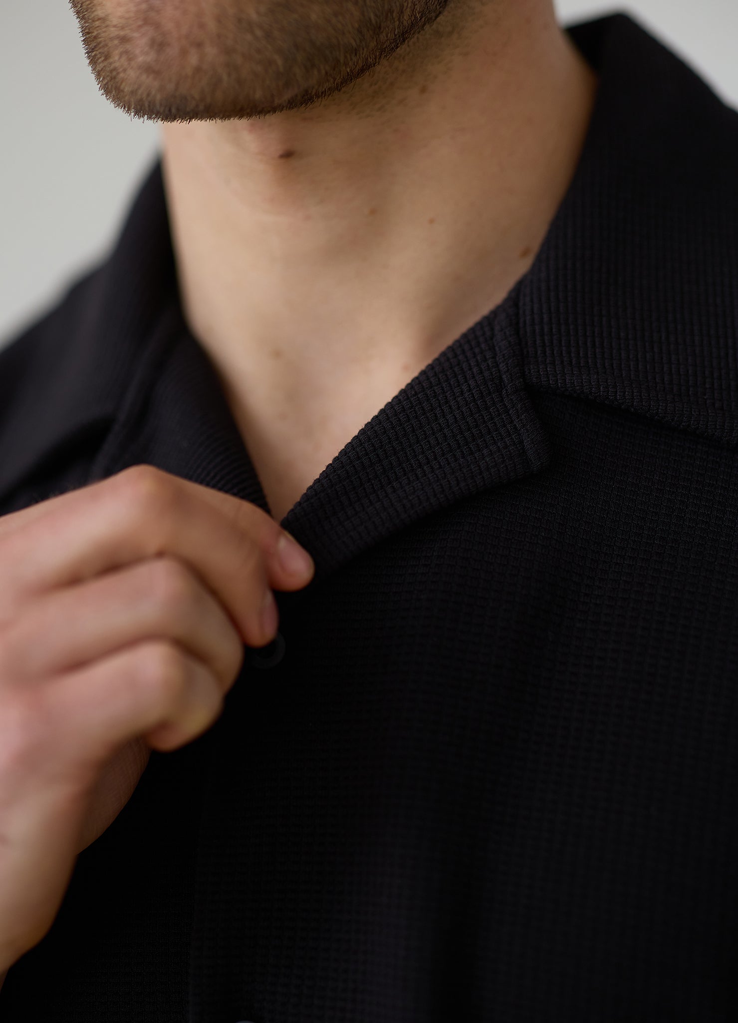 Gym King Signature Waffle Shirt - Black