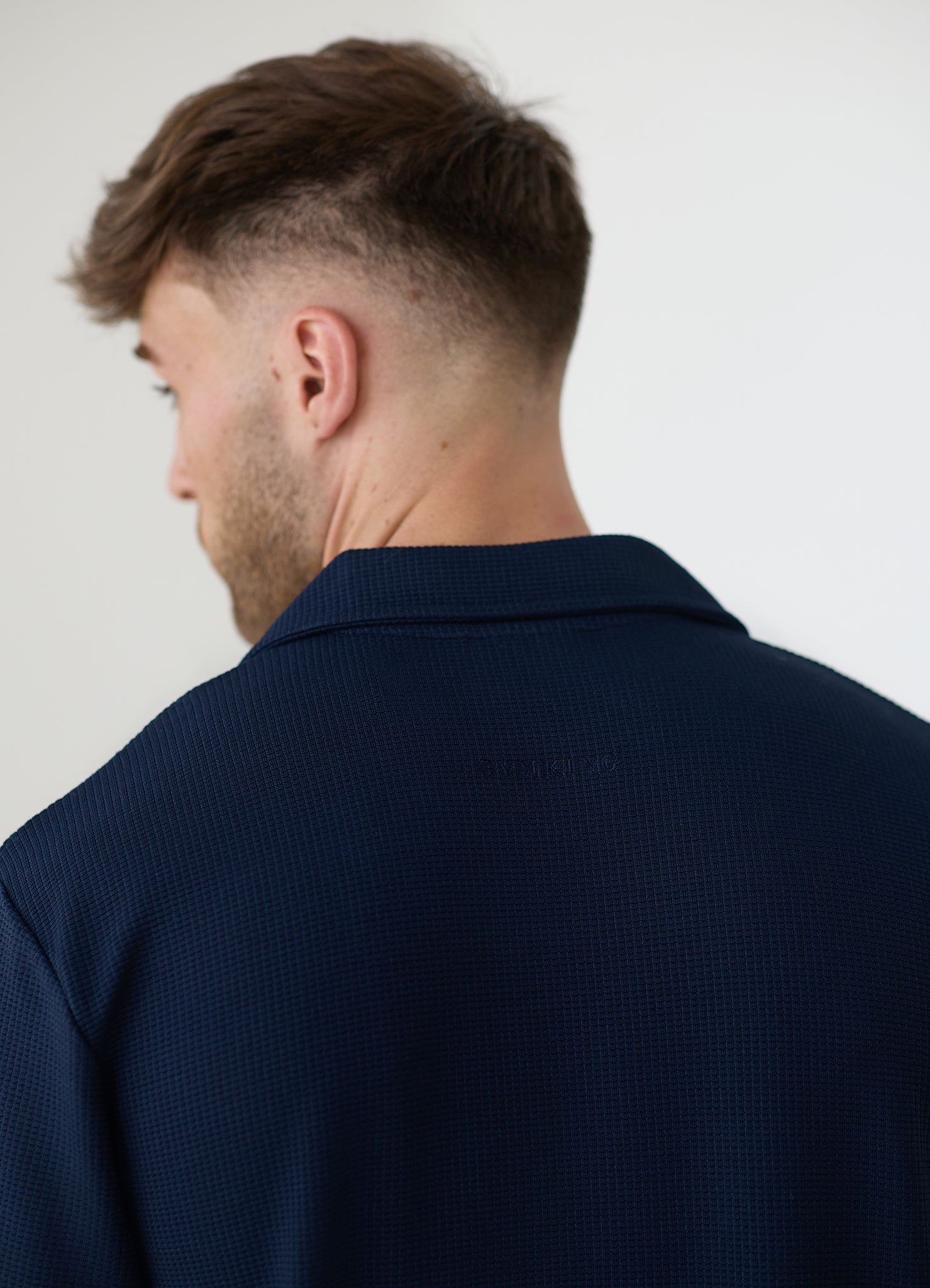 Gym King Signature Waffle Shirt - Navy