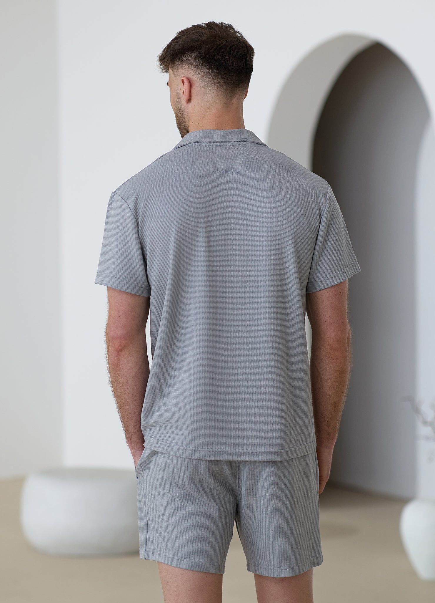 Gym King Signature Waffle Shirt - Urban Grey