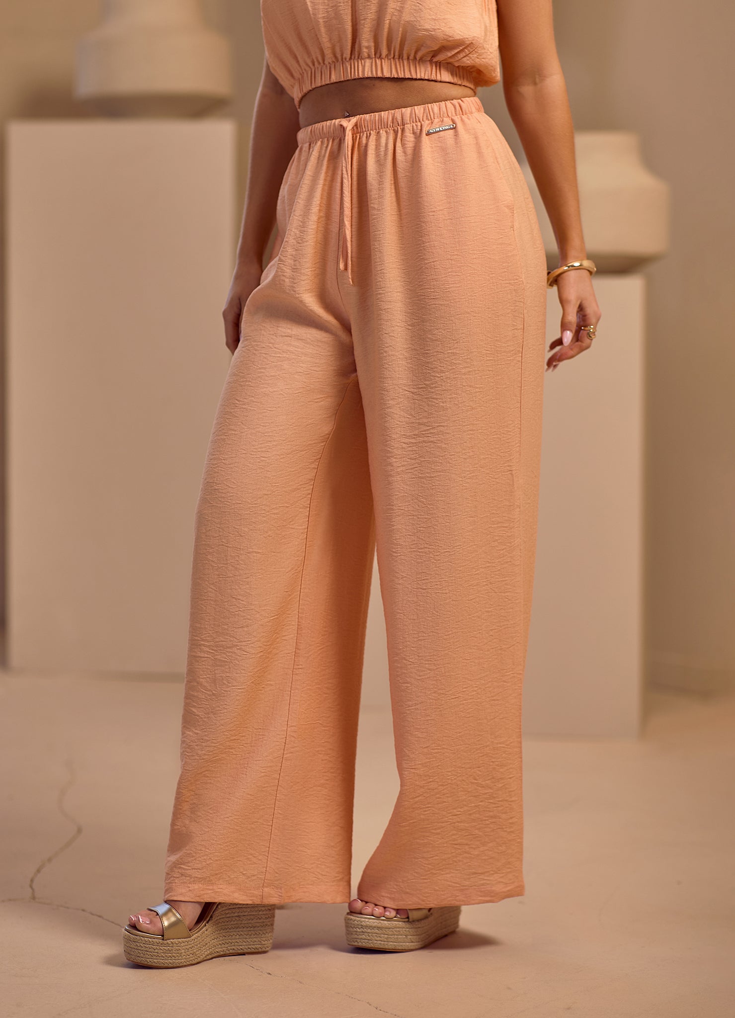 Gym King Signature Woven Trousers Petite - Apricot