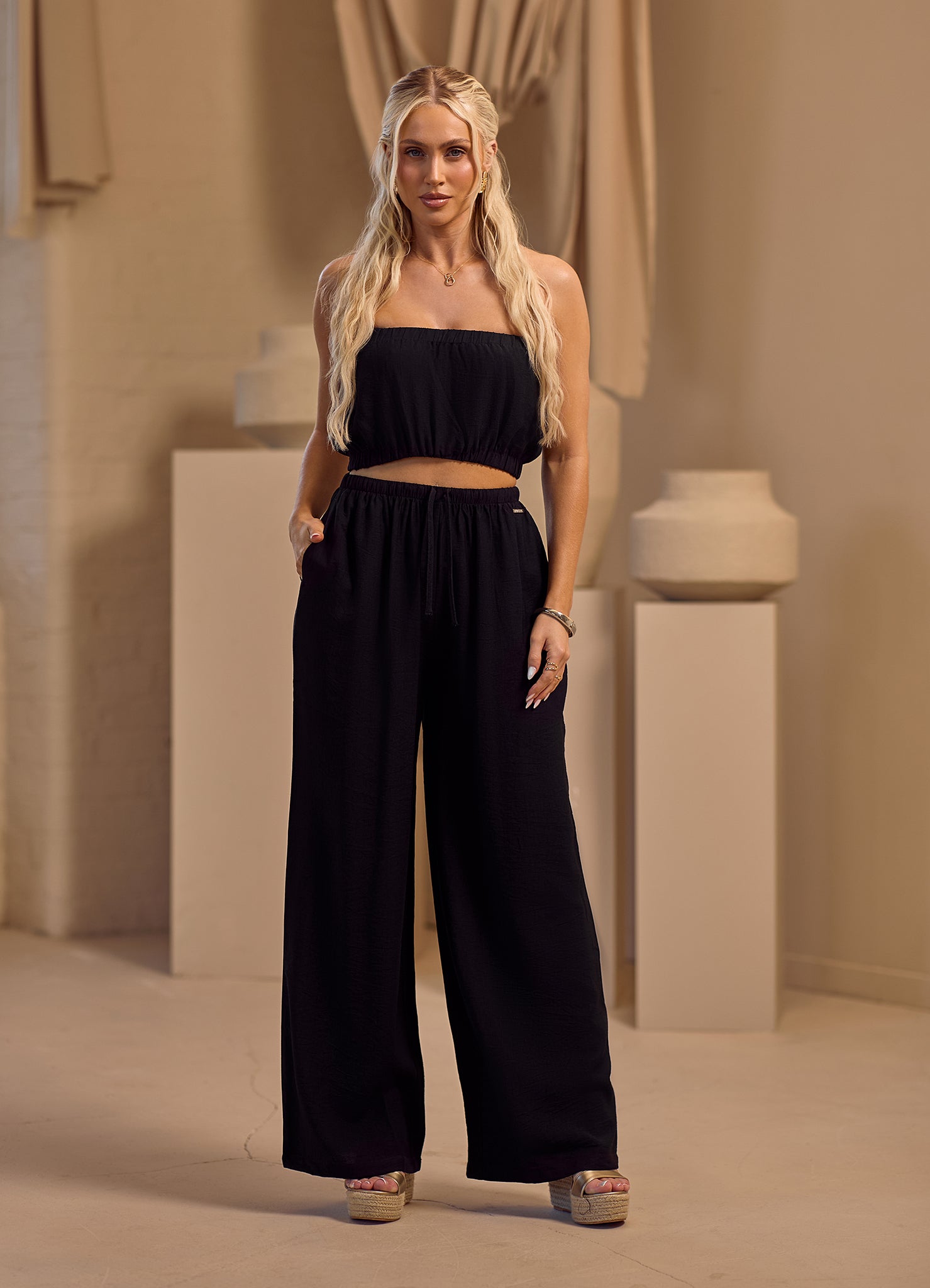 Gym King Signature Woven Trousers Petite - Black