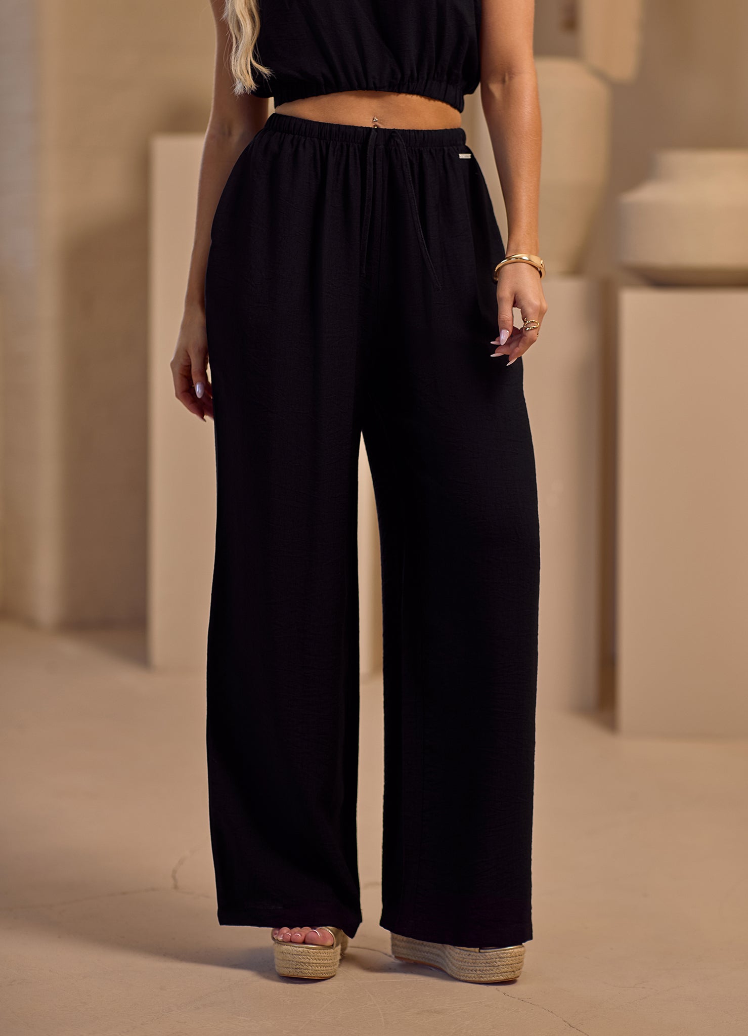 Gym King Signature Woven Trousers Petite - Black