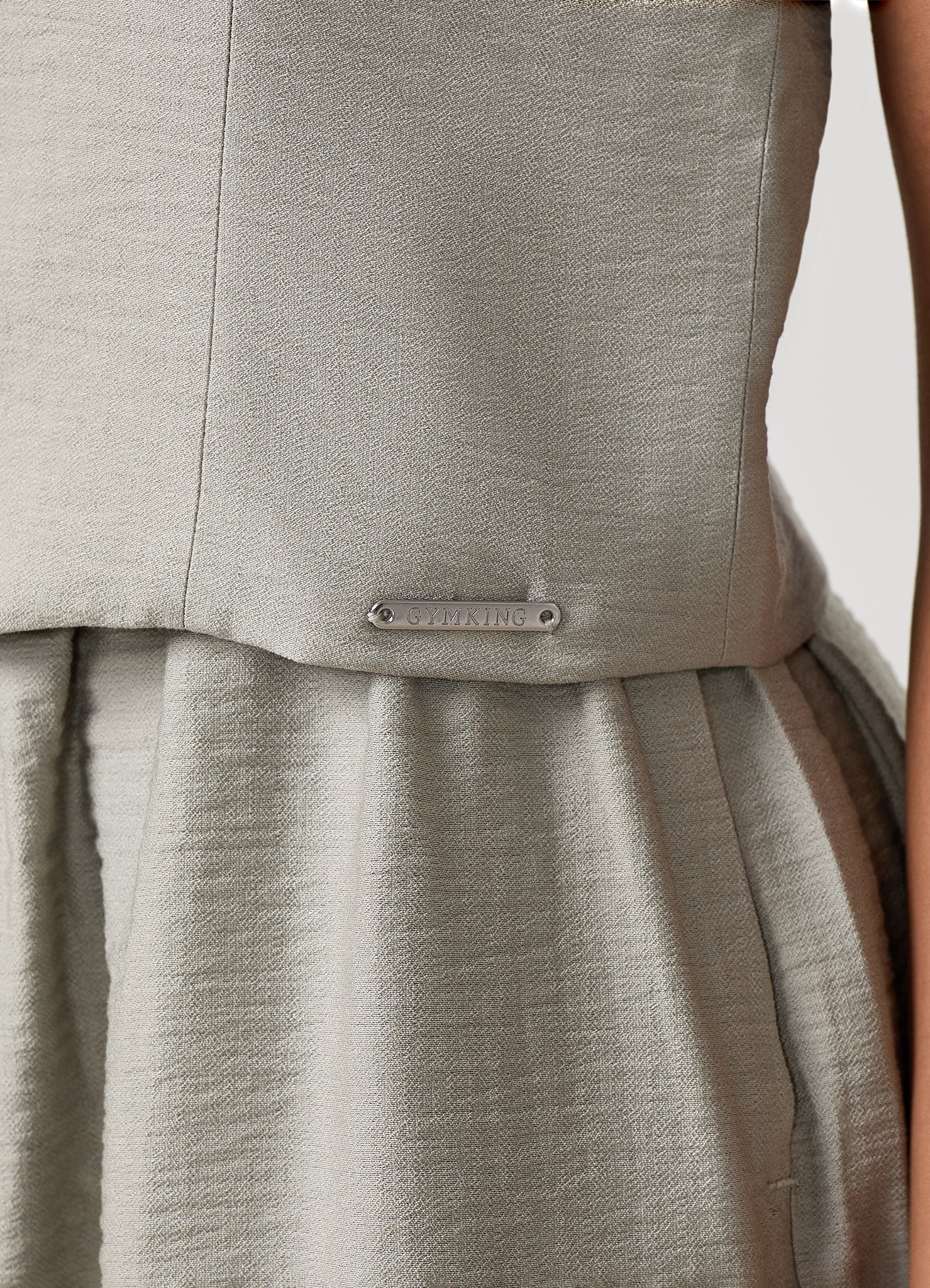 Gym King Signature Woven Halter Neck Vest - Dusky Sage