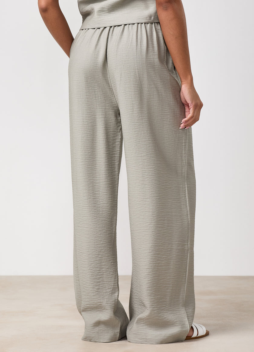 Gym King Signature Woven Paper Bag Trousers - Dusky Sage