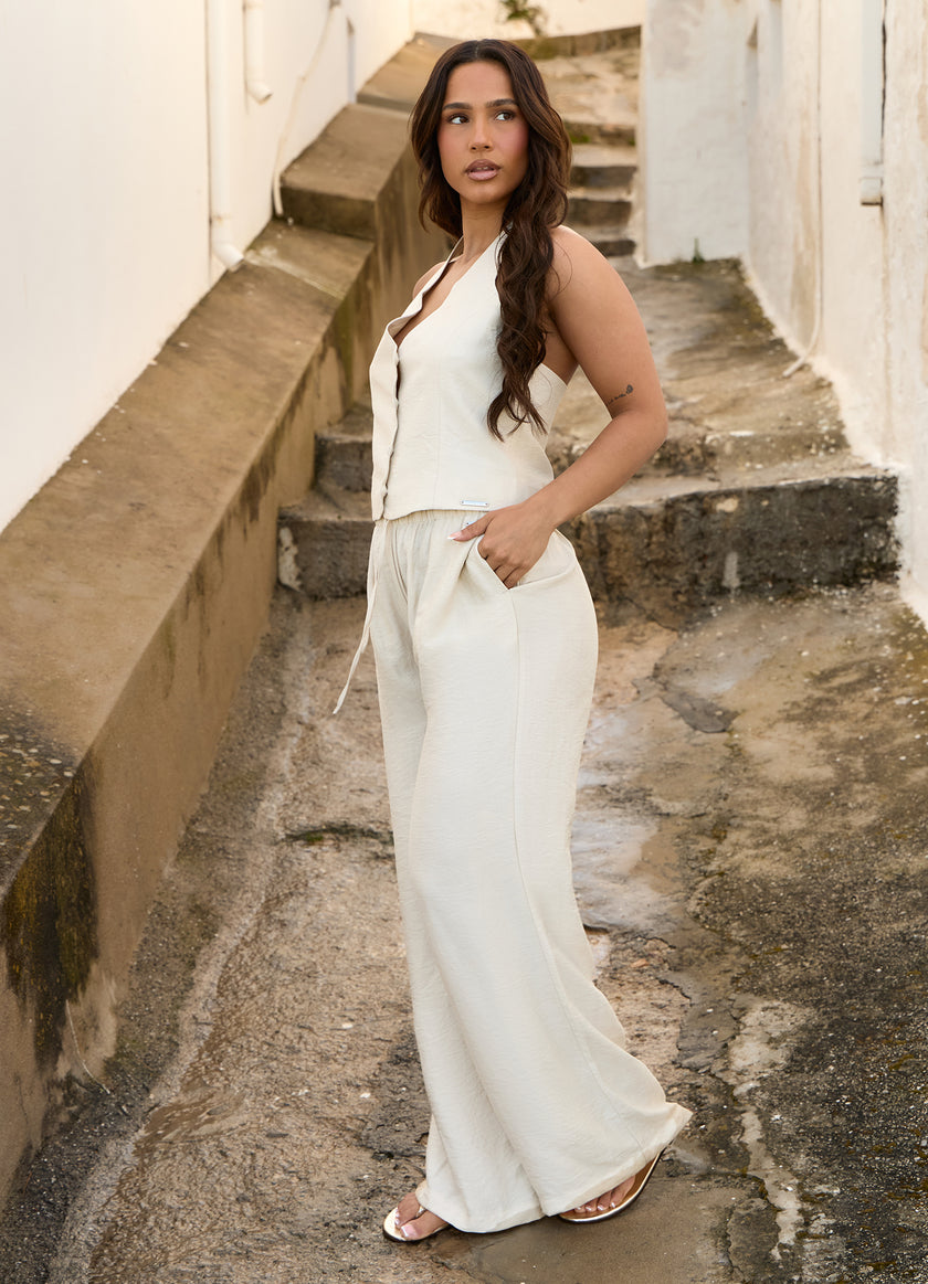 Gym King Signature Woven Paper Bag Trousers - Warm Linen