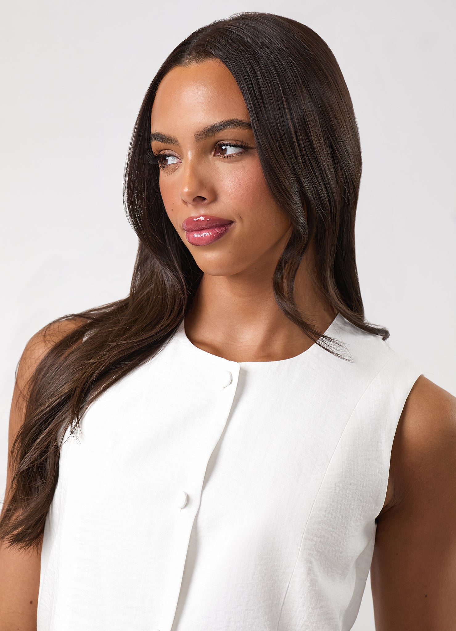 Gym King Signature Redefined Waistcoat - Cream