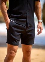 Gym King Signature Woven Texture Short - Black thumbnail