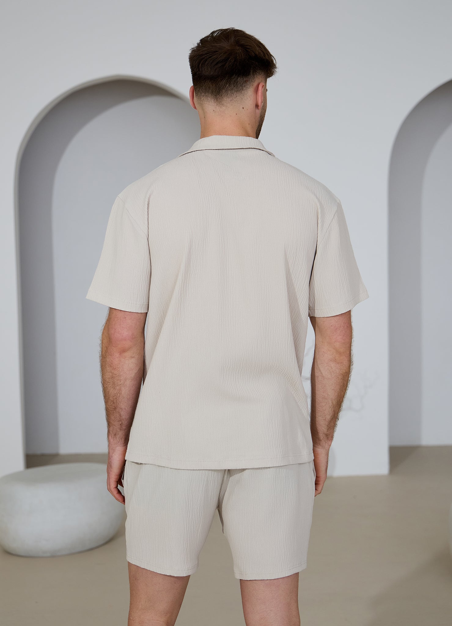 Gym King Signature Woven Texture Shirt - Clay