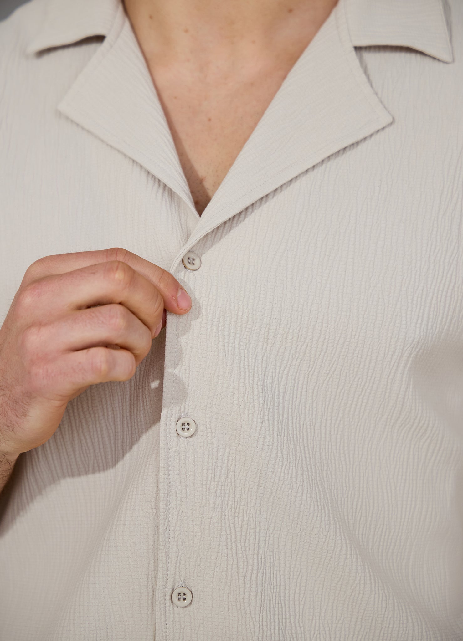 Gym King Signature Woven Texture Shirt - Clay