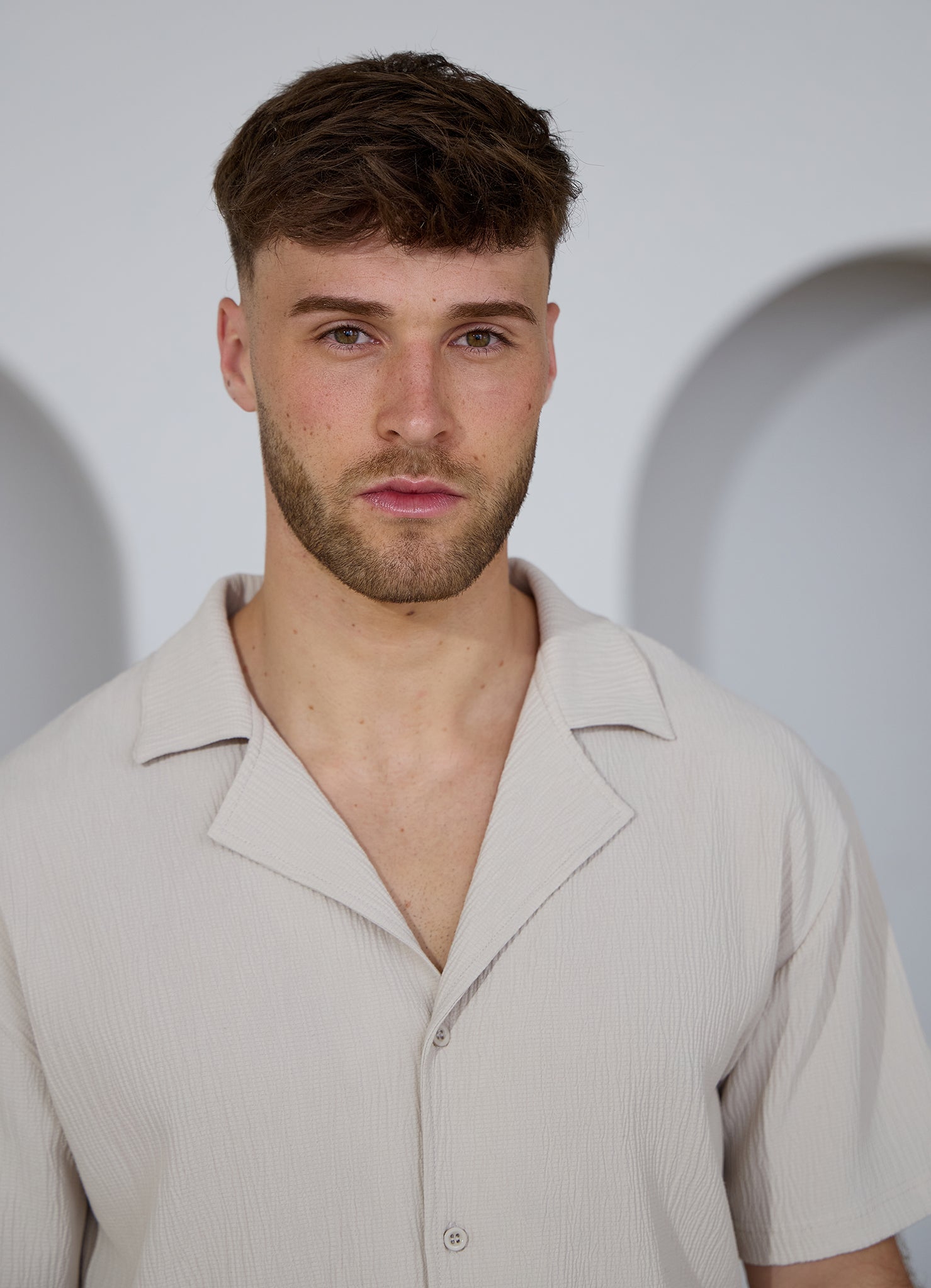 Gym King Signature Woven Texture Shirt - Clay