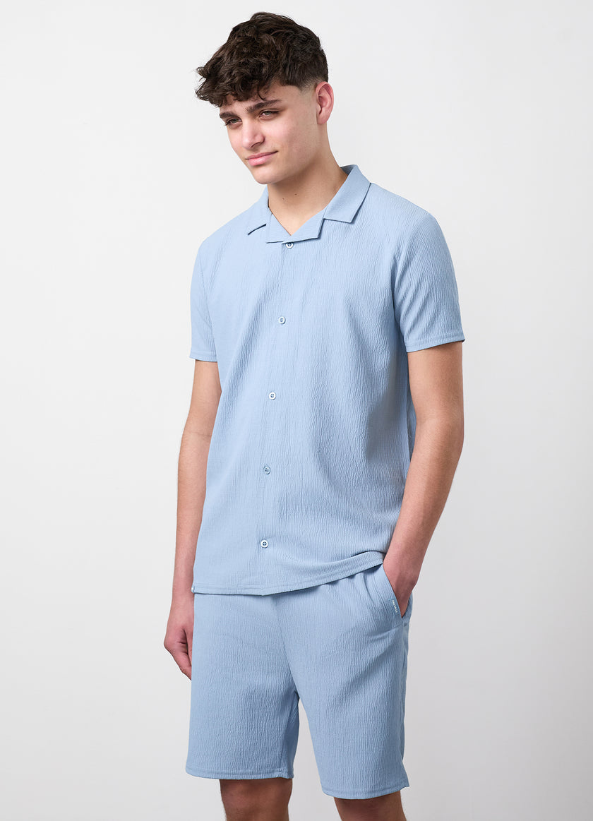 Gym King Older Kids Signature Woven Shirt - Powder Blue
