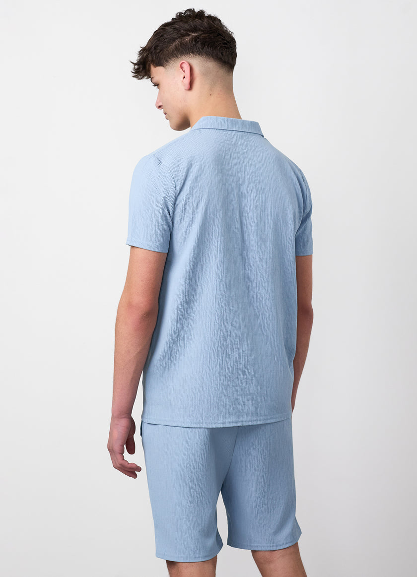 Gym King Older Kids Signature Woven Shirt - Powder Blue