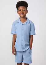 Gym King Older Kids Signature Woven Shirt - Powder Blue thumbnail