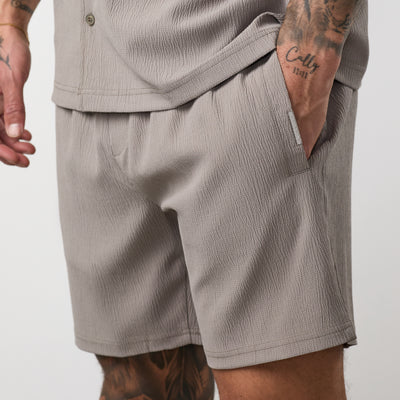 Gym King Signature Woven Short - Taupe
