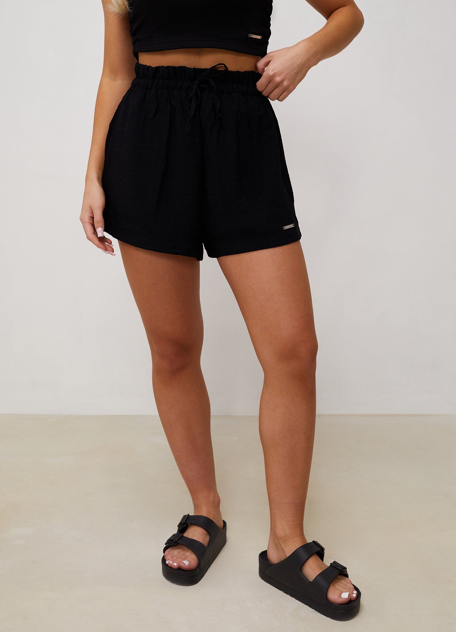 Gym King Signature Woven Short - Black ramco