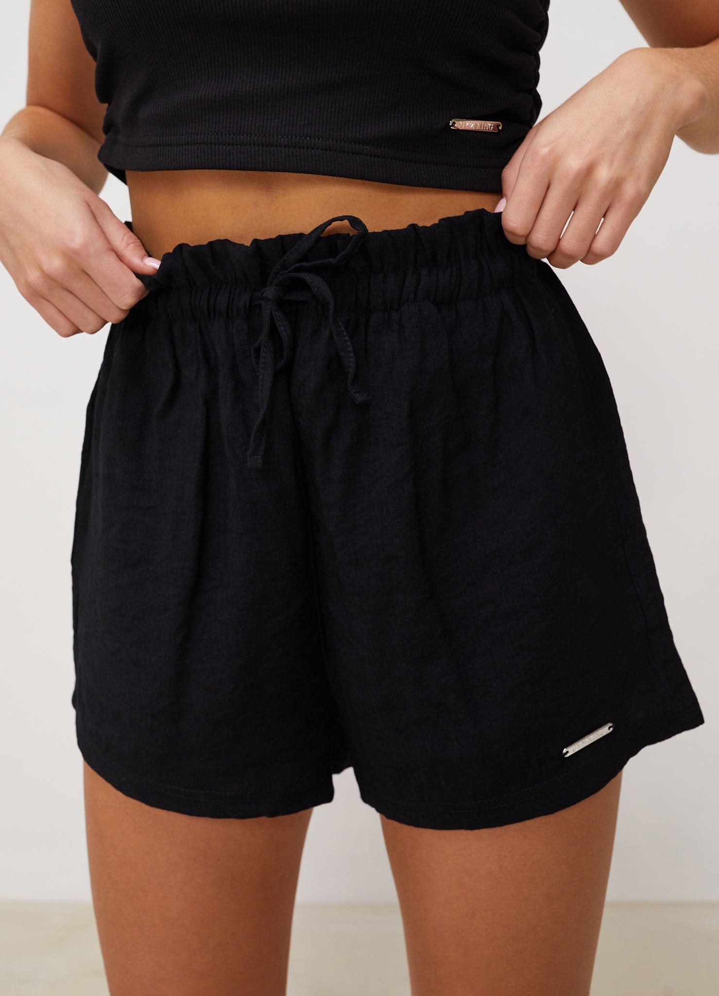 Gym King Signature Woven Short - Black ramco