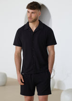 Gym King Signature Waffle Short - Black