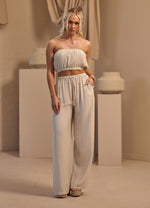 Gym King Signature Woven Trousers - Warm Linen