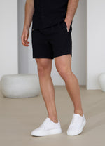 Gym King Signature Woven Texture Short - Black