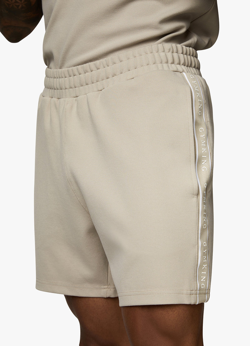 Gym King Signature Taped Short - Sand