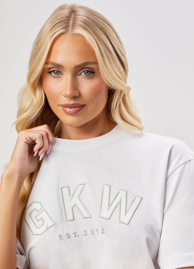 GKW Boyfriend Tee - White/Pistachio