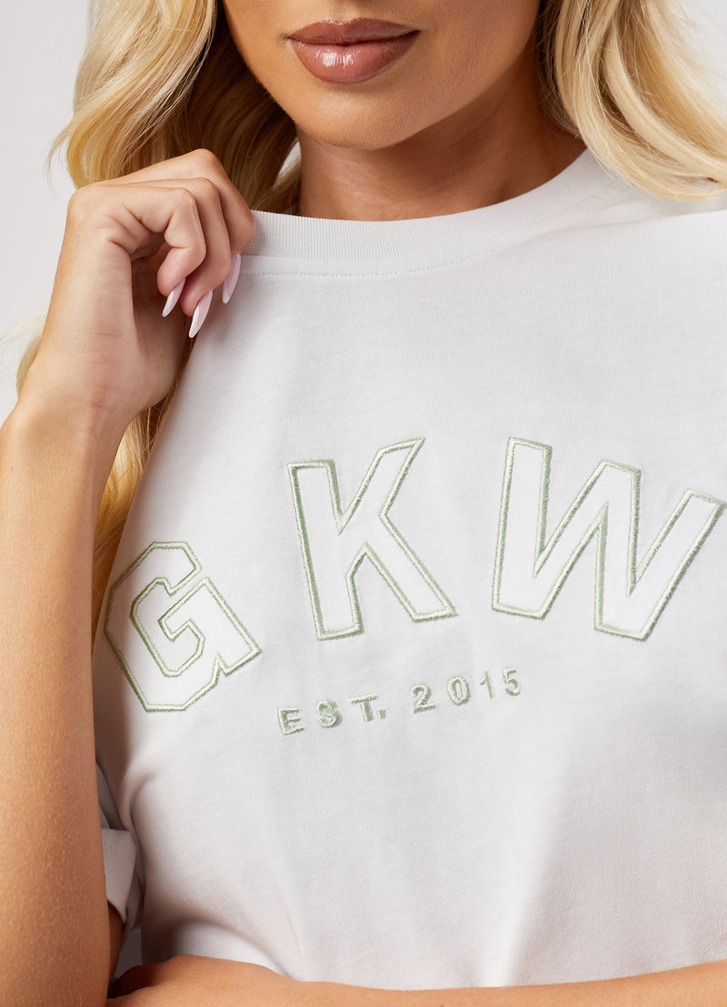 GKW Boyfriend Tee - White/Pistachio