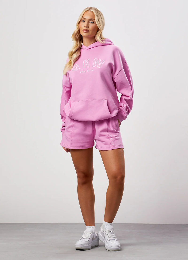 GKW Relaxed Fit Hoodie & Shorts - Pink Rose