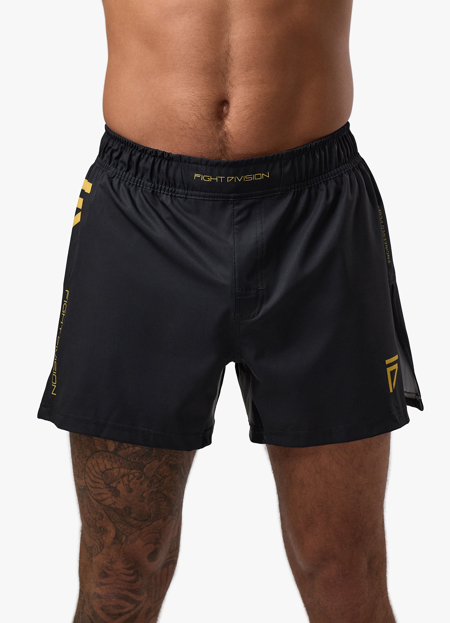 Gym King Sovereign Fight Division Short - Black / Gold
