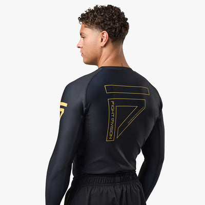 Gym King Sovereign Long Sleeve Rash Guard - Black / Gold