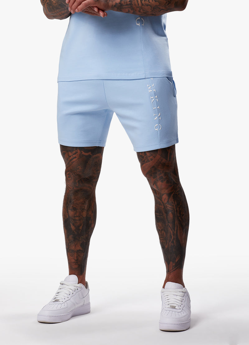 Gym King Split Linear Short - Soft Blue