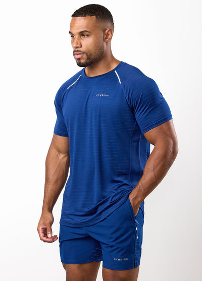 Gym King Stamina Performance Tee - Estate Blue